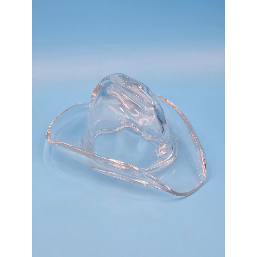 Vintage Ralph Lauren Crystal Cowboy Hat Paperweight 5.5"